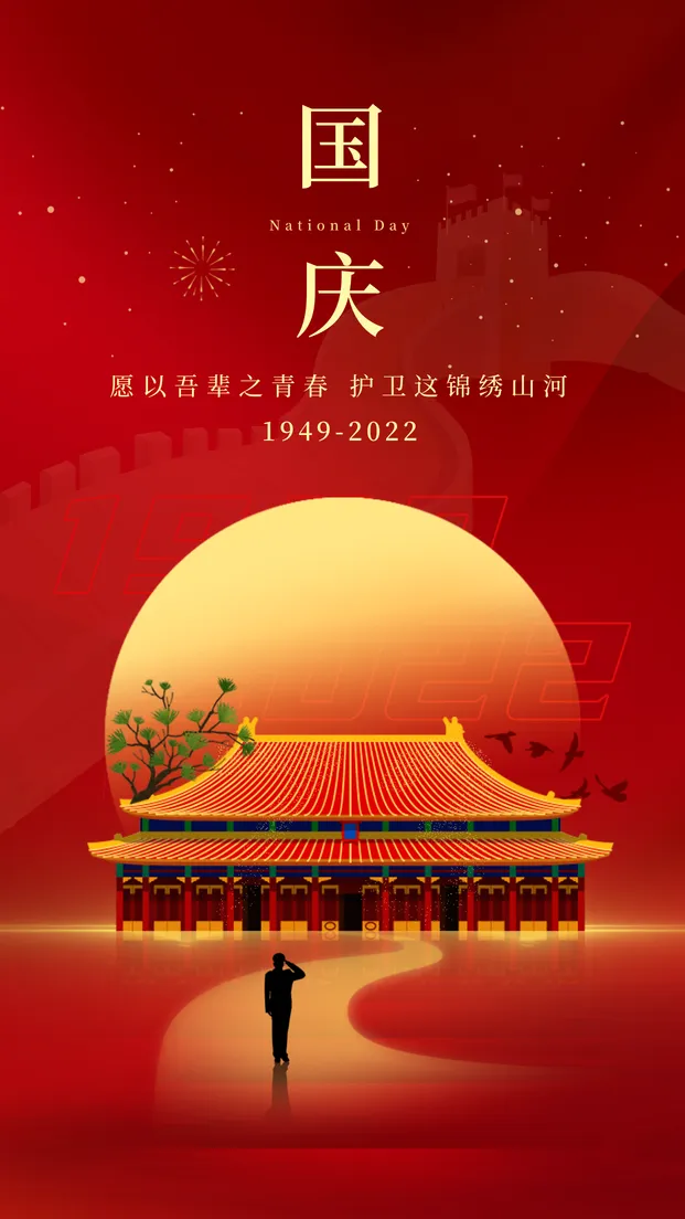 国庆节手机海报