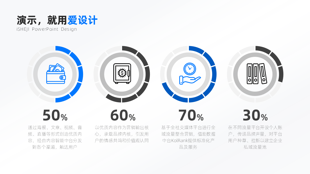 并列关系4项PPT内容页