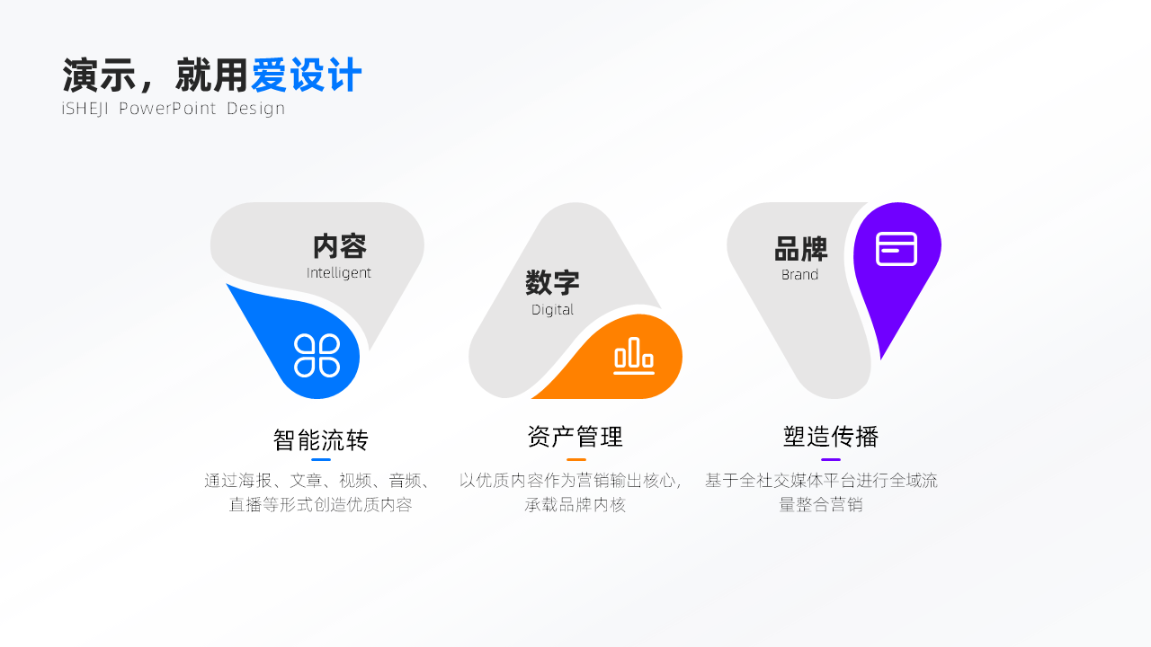 并列关系3项PPT内容页