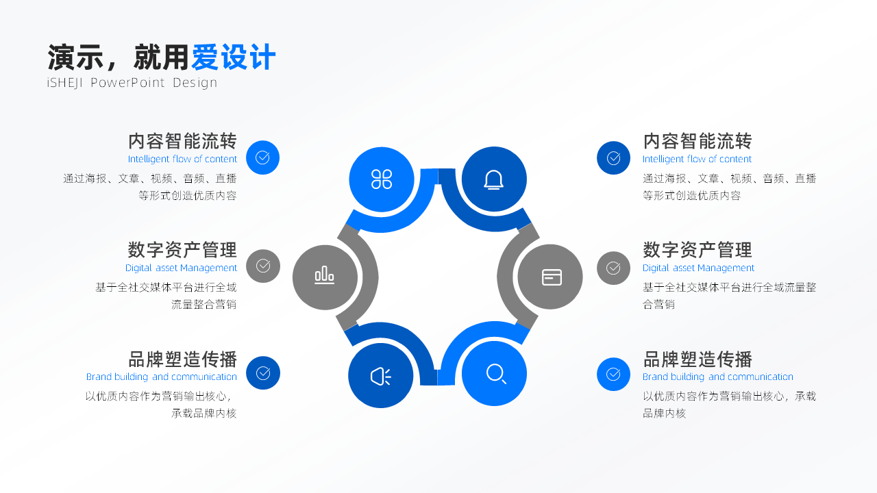并列关系6项PPT内容页