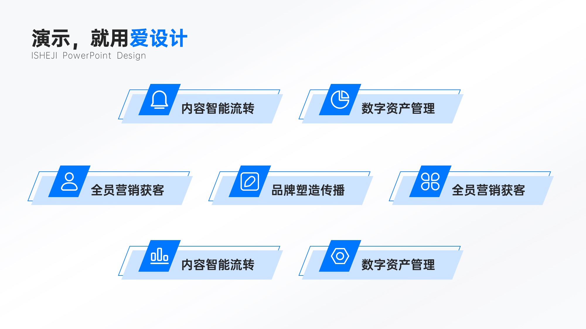 并列关系更多项PPT内容页
