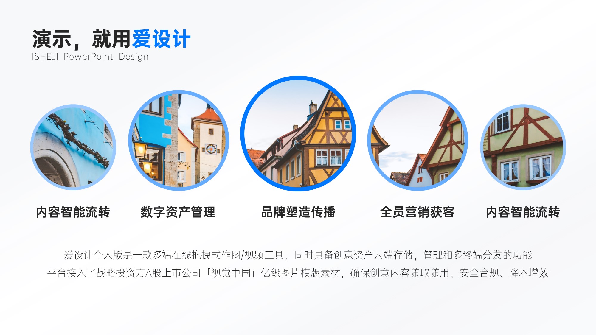 并列关系5项PPT内容页
