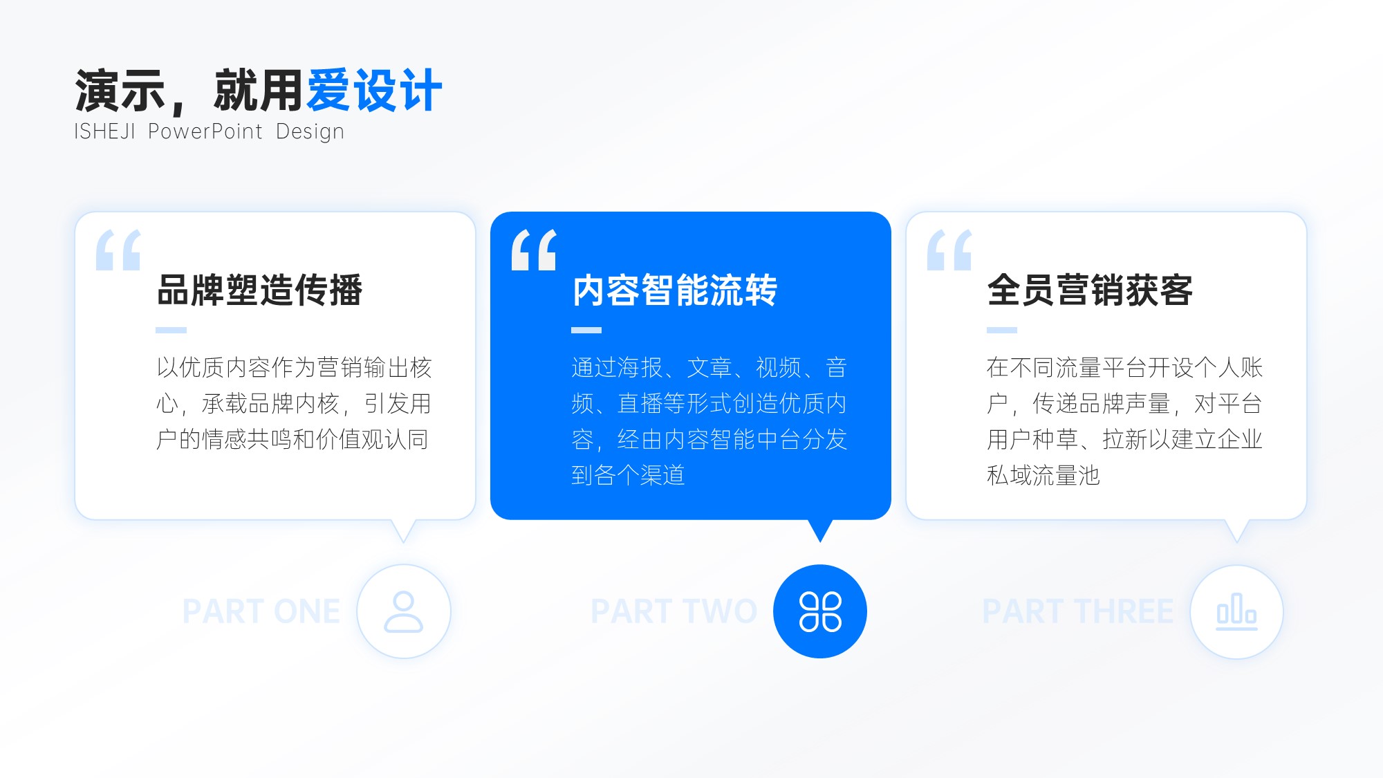 递进关系3项PPT内容页