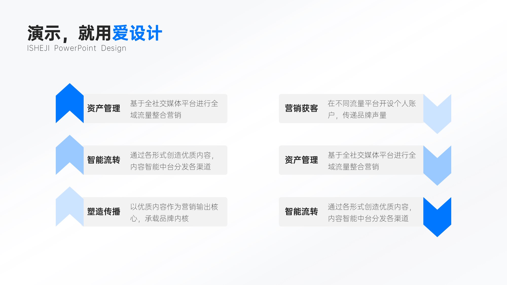 并列关系6项PPT内容页