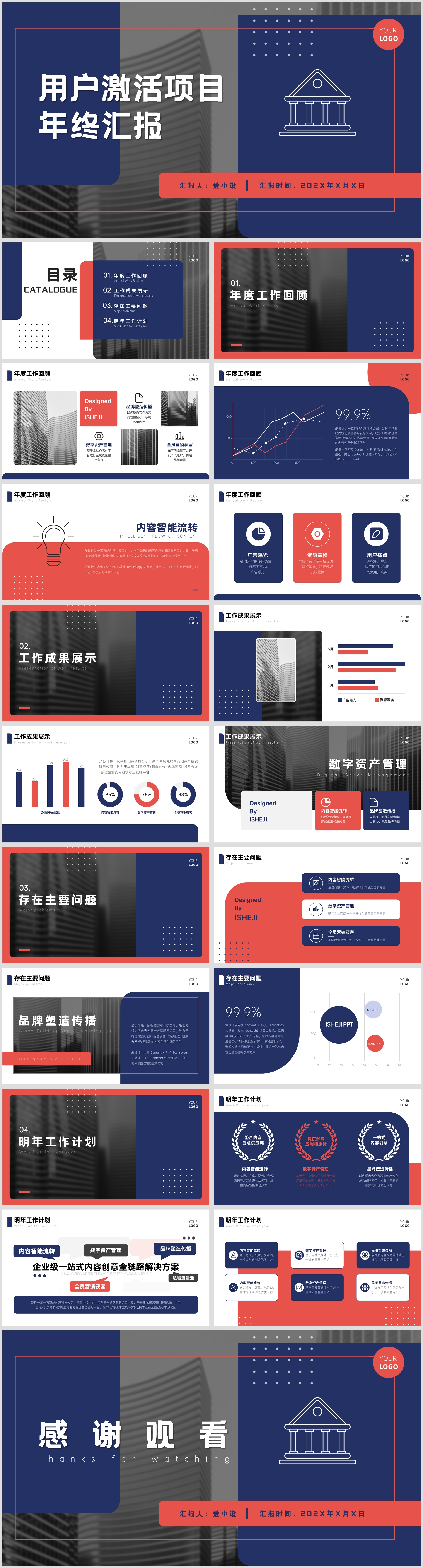 欧美风时尚总结汇报PPT模板