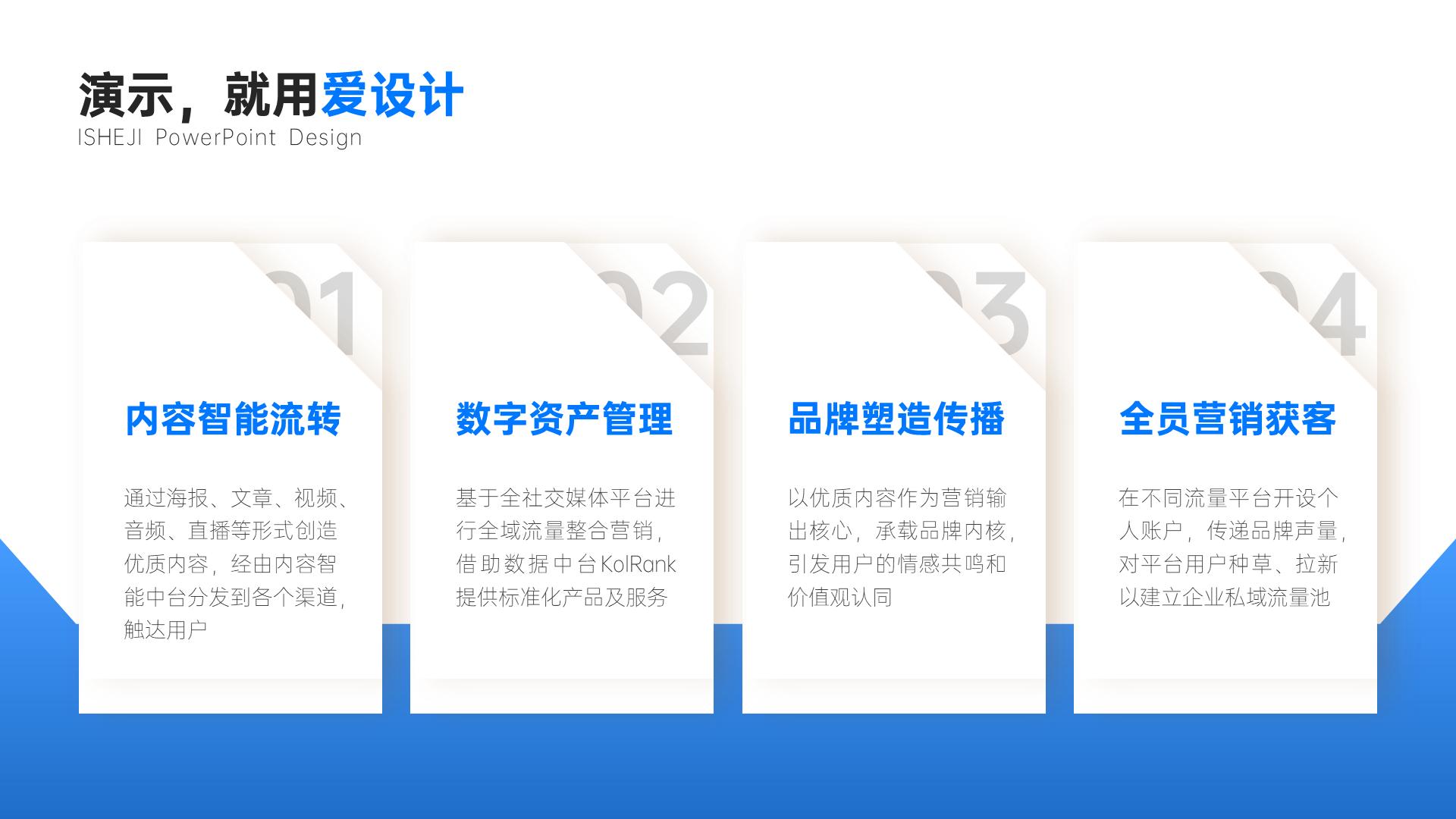 并列关系4项PPT内容页
