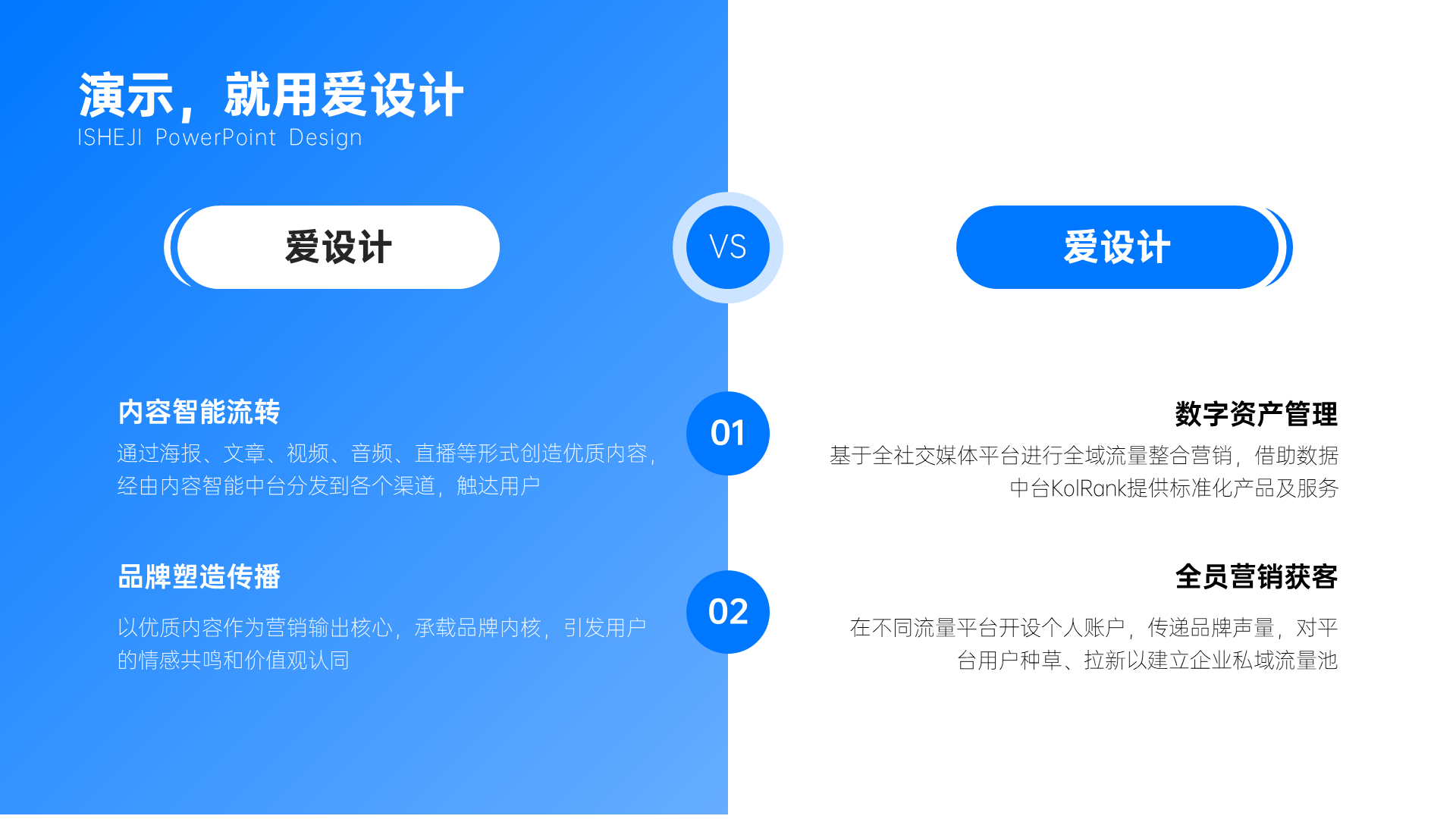 对比关系4项PPT内容页