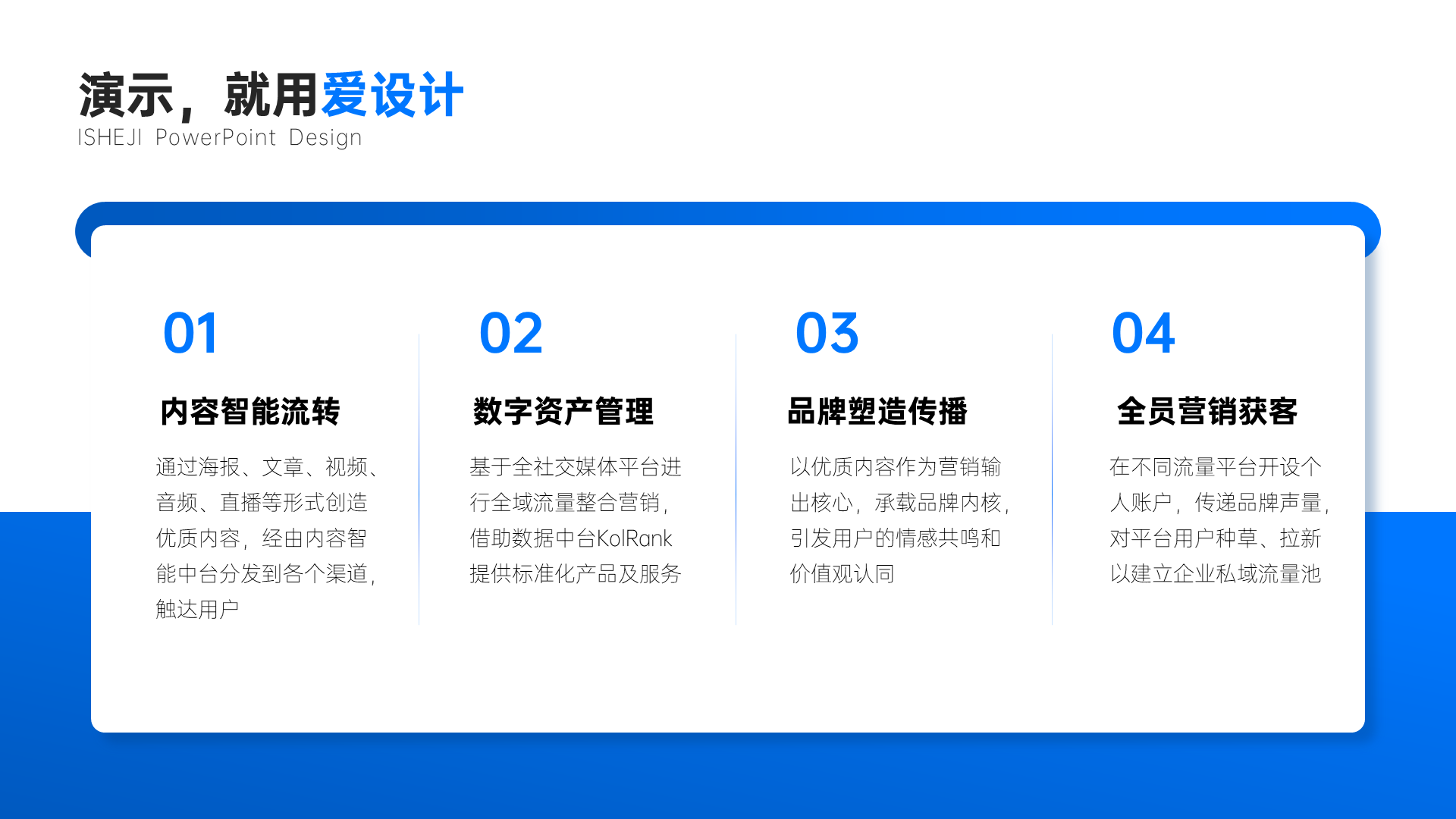 并列关系4项PPT内容页