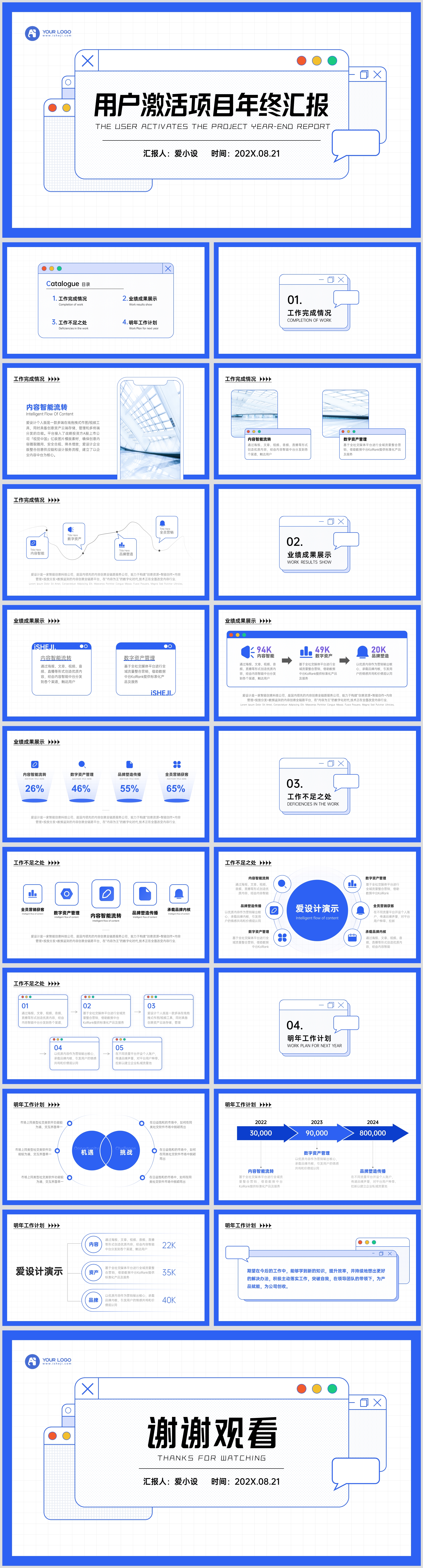 简约创意科技风汇报PPT模板