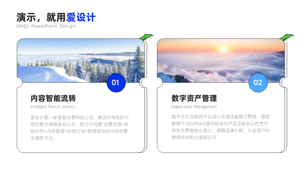 并列关系2项PPT内容页