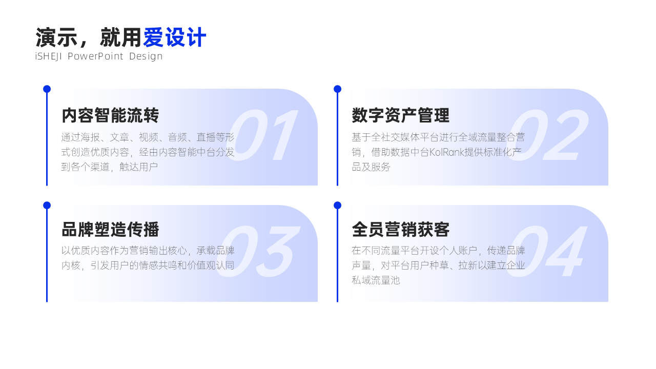 并列关系4项PPT内容页