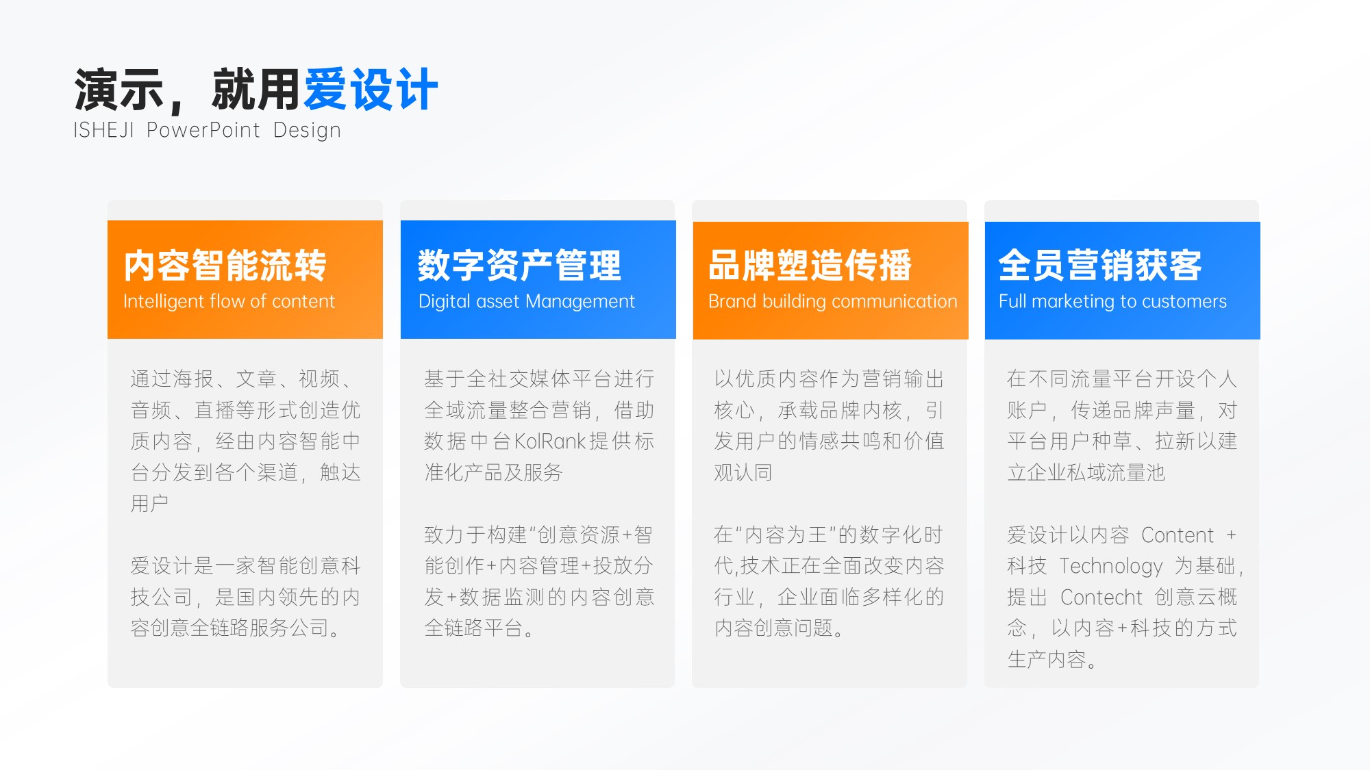 并列关系4项PPT内容页