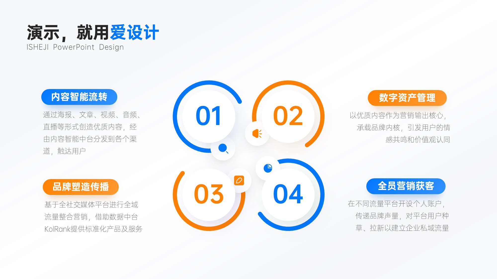 并列关系4项PPT内容页