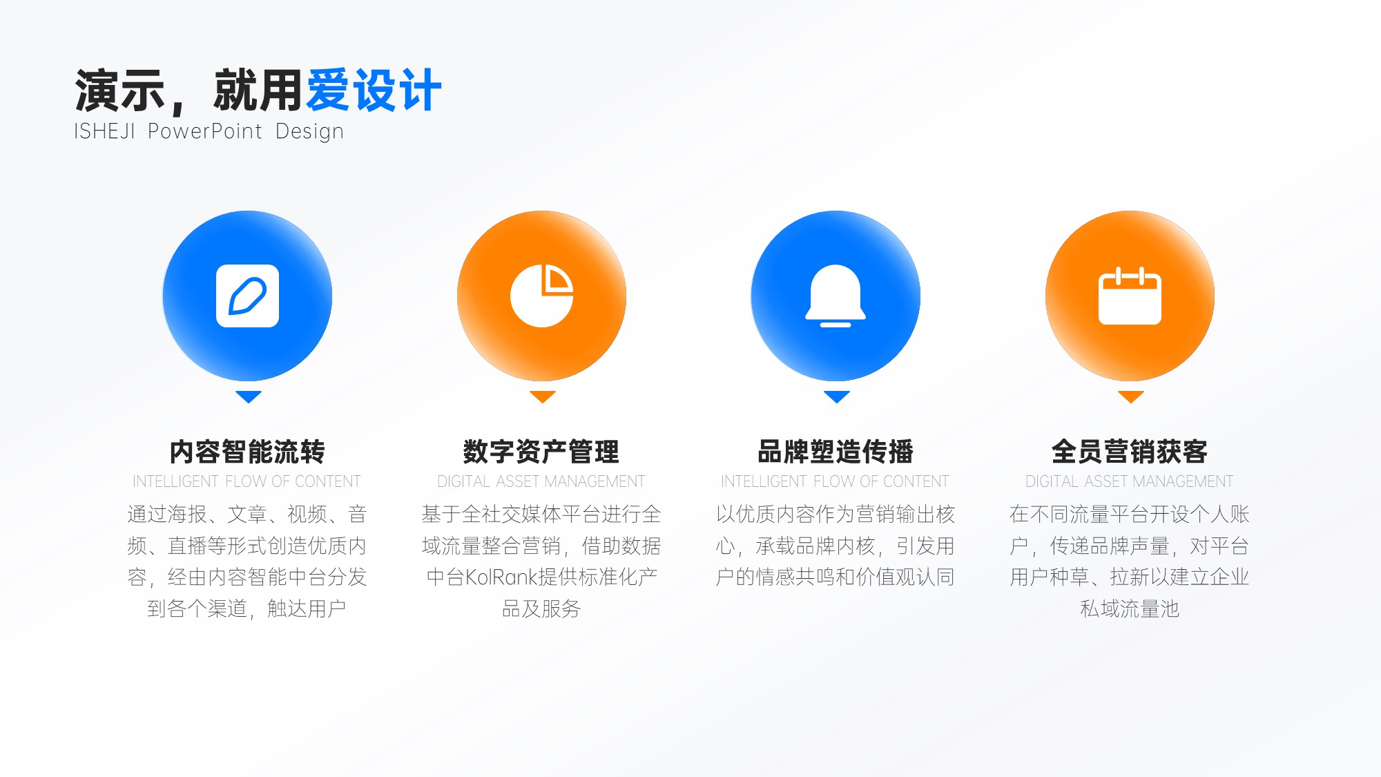 并列关系4项PPT内容页