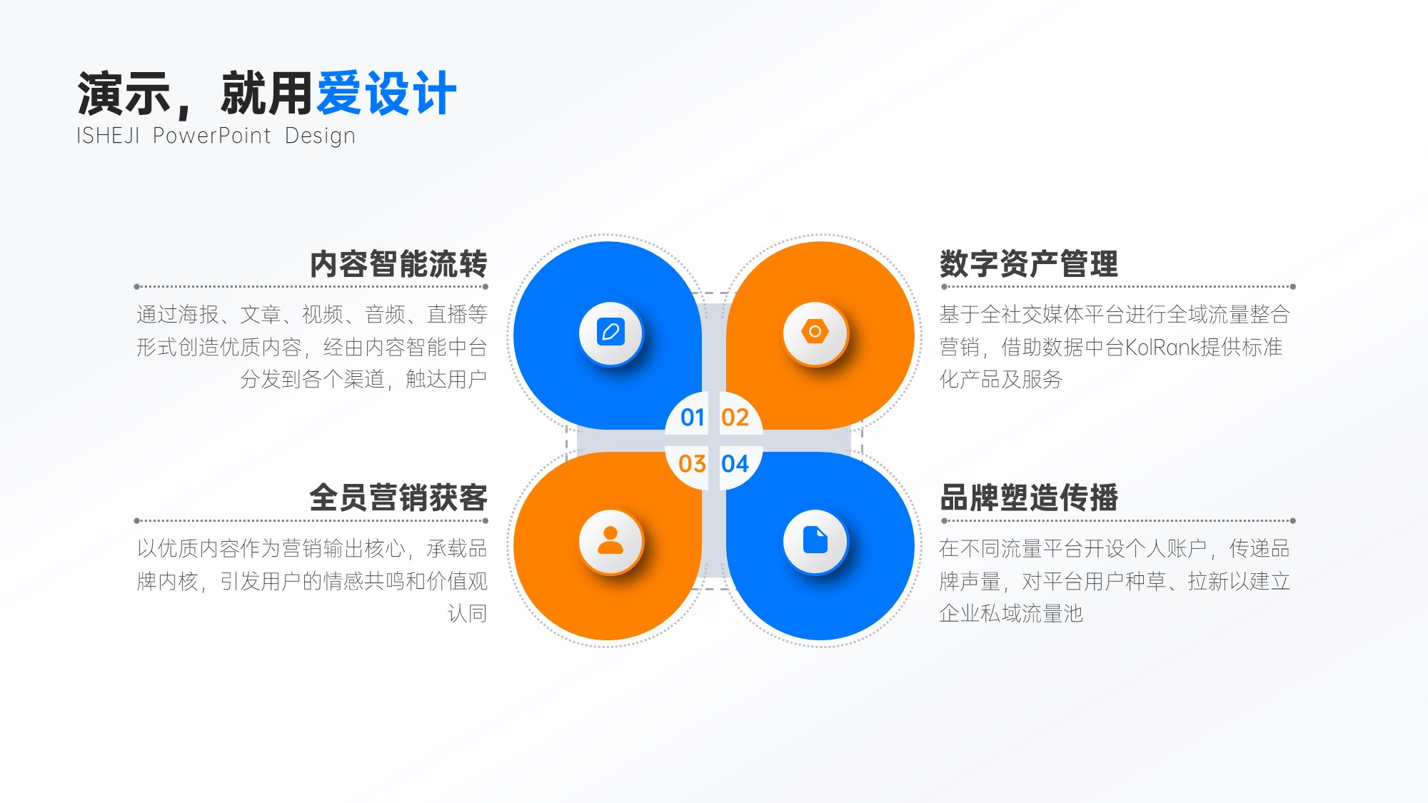 并列关系4项PPT内容页