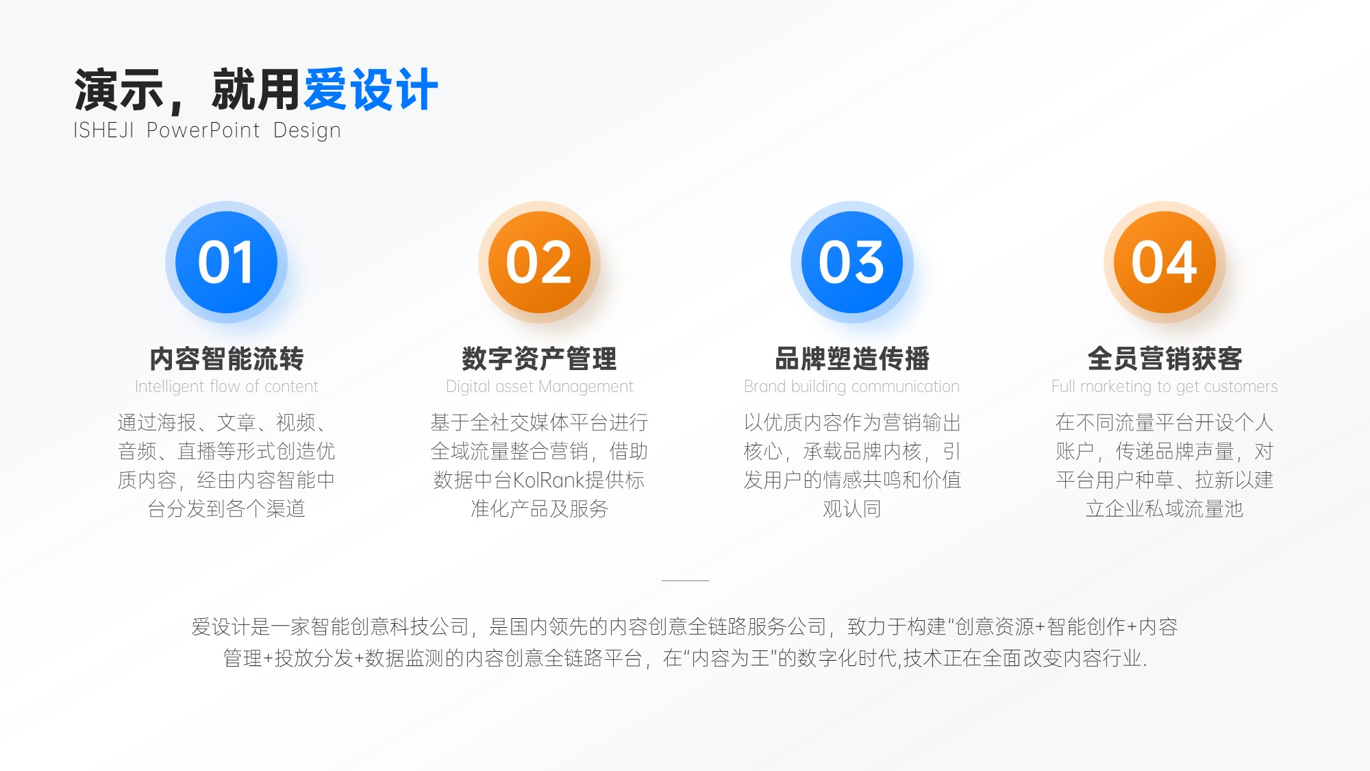 并列关系4项PPT内容页
