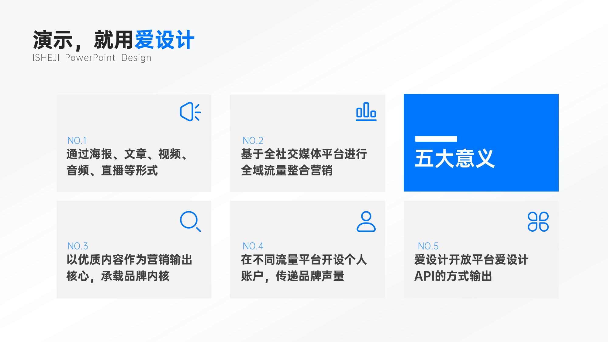 并列关系5项PPT内容页