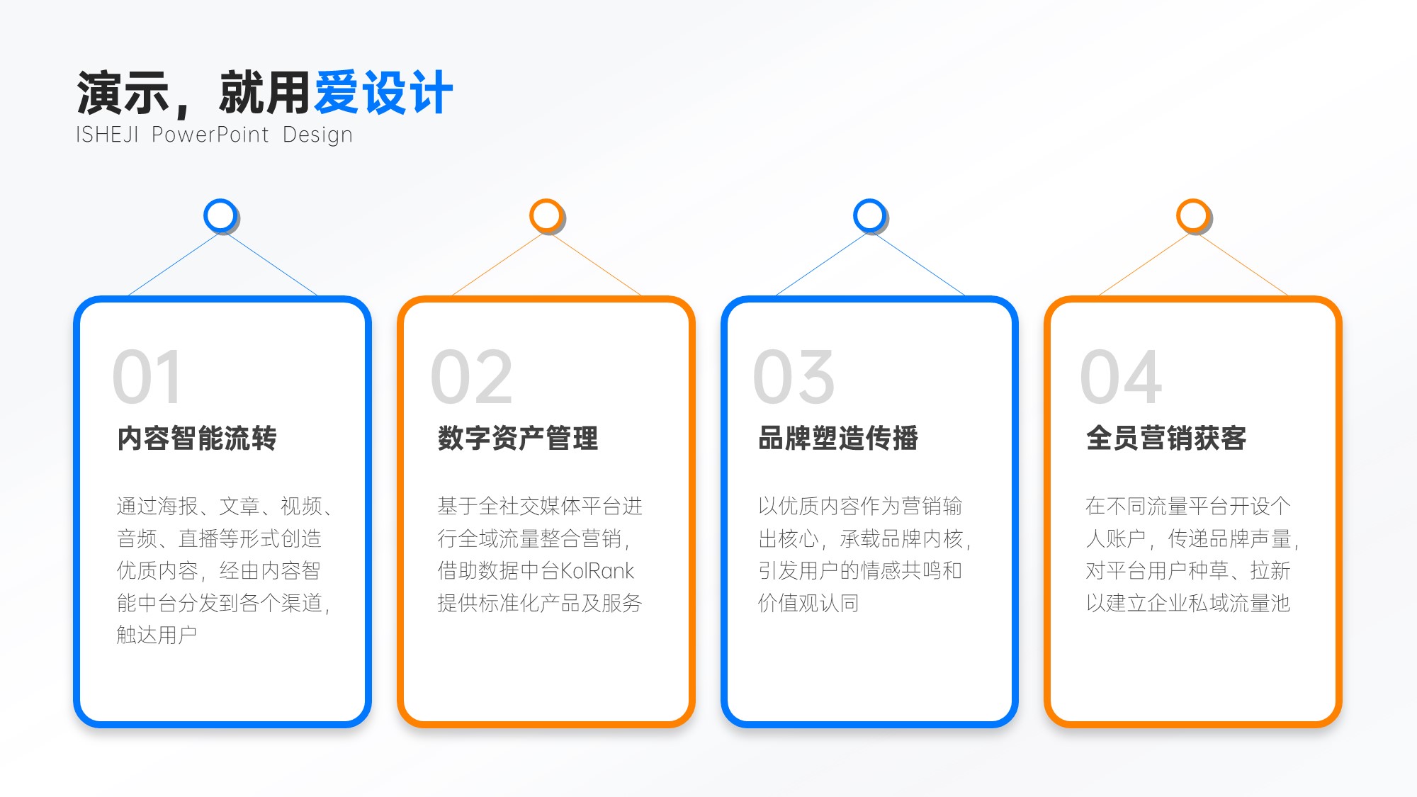 并列关系4项PPT内容页
