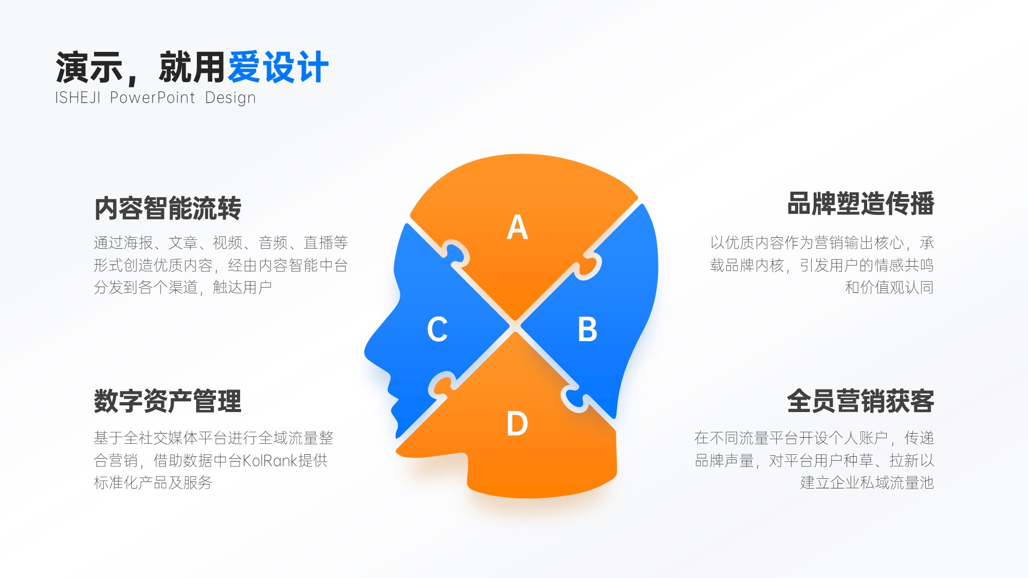 并列关系4项PPT内容页