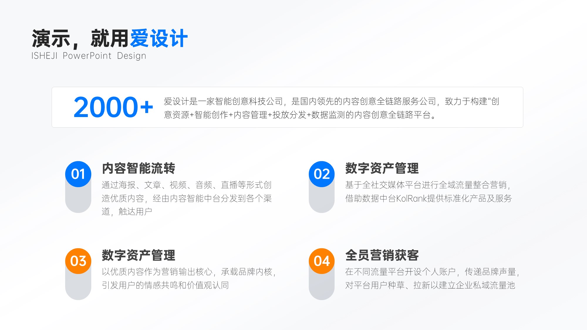 并列关系4项PPT内容页