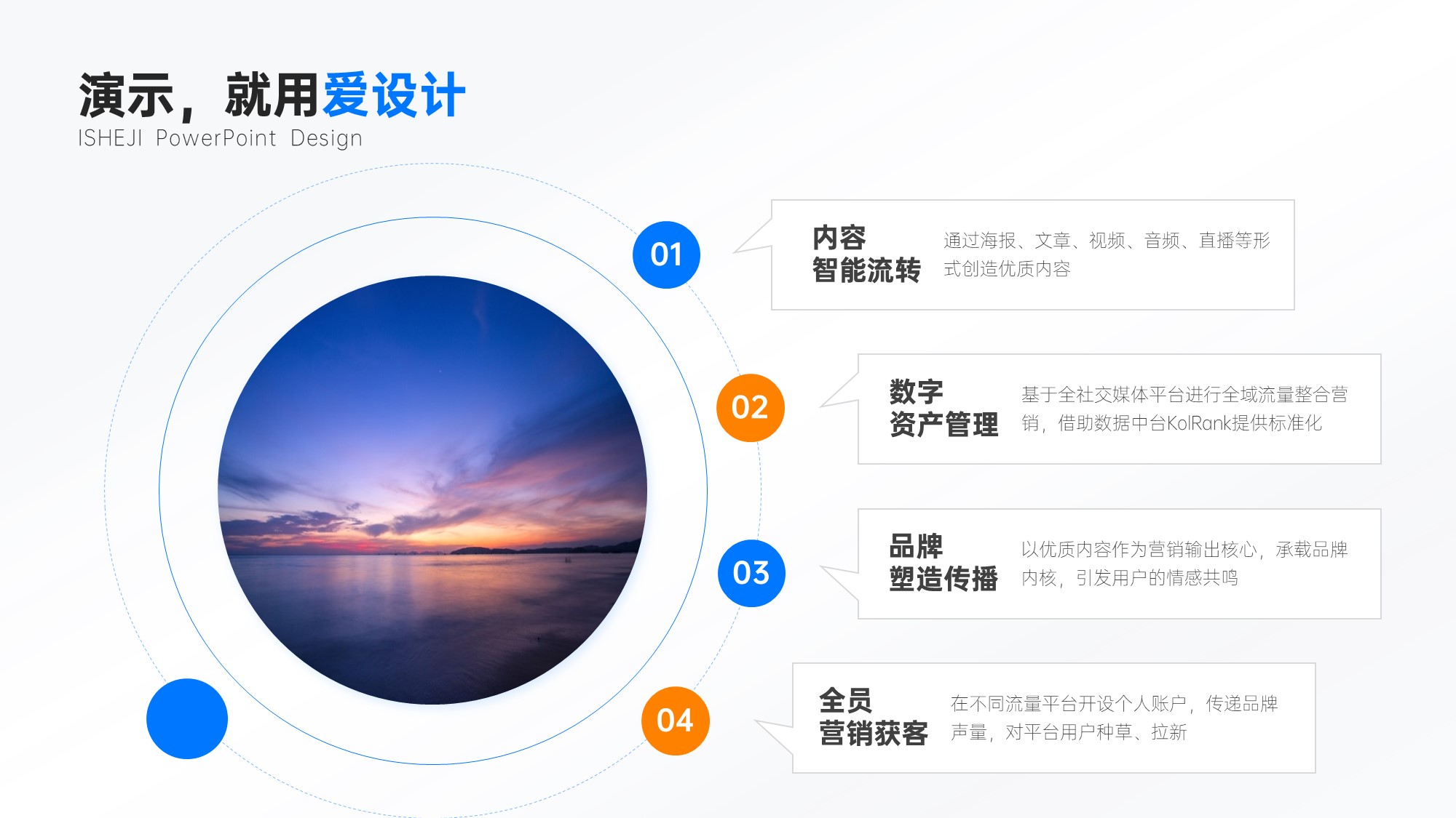 并列关系4项PPT内容页