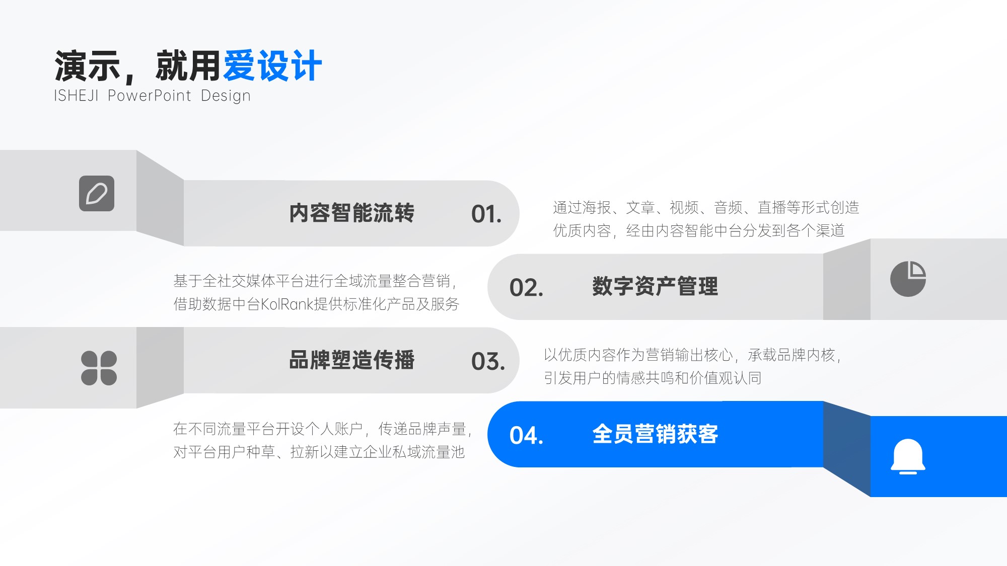 并列关系4项PPT内容页