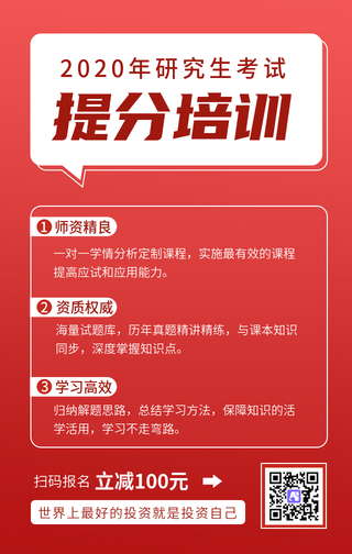 创意趣味研究生考试教育培训手机海报
