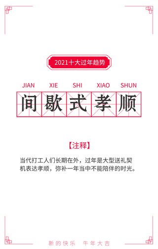 2021十大过年趋势间歇式孝顺手机海报