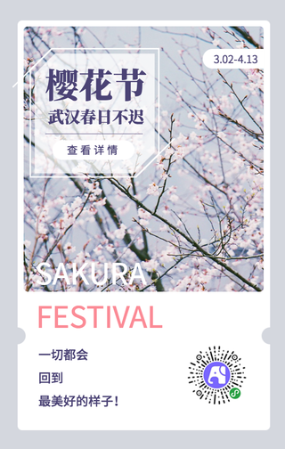 武汉樱花节活动海报