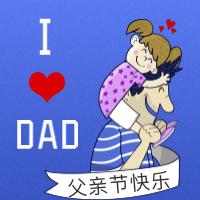 扁平创意父亲节插画