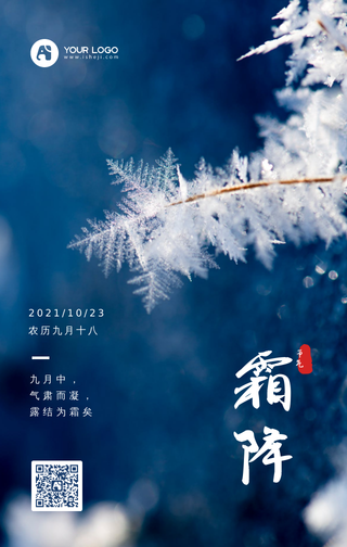 霜降二十四节气海报