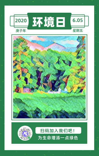 简约扁平世界环境日手机海报