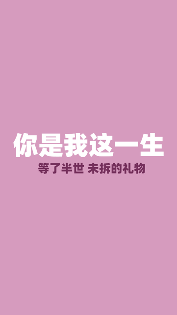 你是我这一生手机壁纸