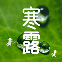 文艺清新传统节气寒露公众号封面首图