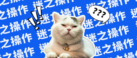 创意趣味话题猫咪迷之操作公众号封面首图