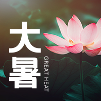 创意趣味传统节气大暑公众号封面次图