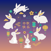 简约扁平中国风中秋节公众号次图
