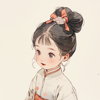 卡通可爱佛系女孩头像