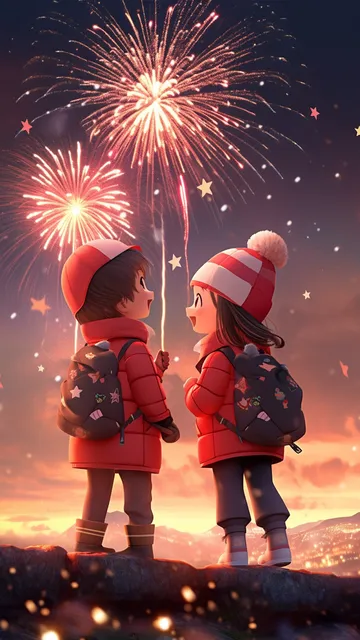 新年插画壁纸