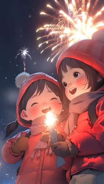 新年插画壁纸