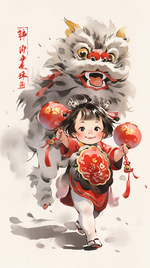 新年插画壁纸