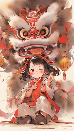 新年插画壁纸