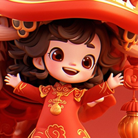 3D立体新年头像