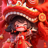 3D立体新年头像