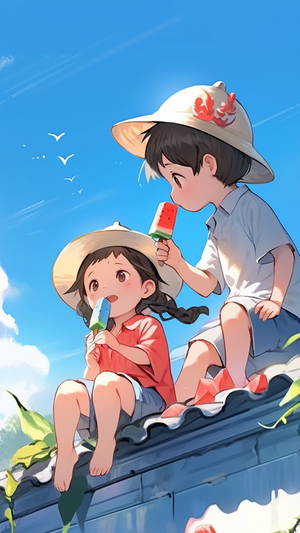 夏日插画手机壁纸