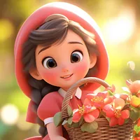 3D卡通可爱女生头像