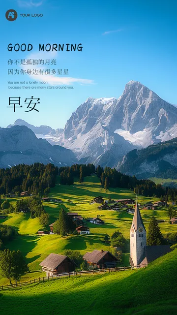 早安日签问候海报