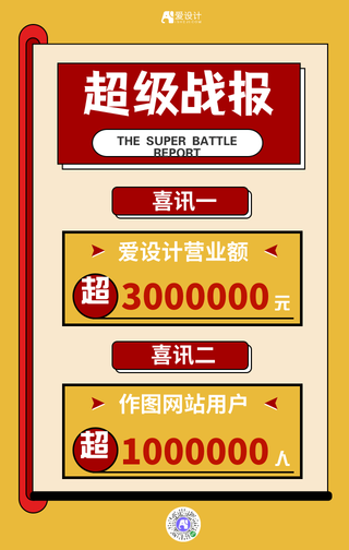 超级战报简约线框手机海报