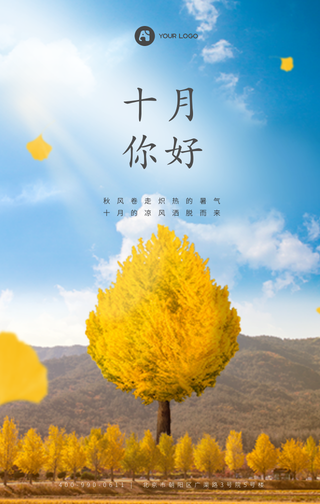 十月你好手机海报