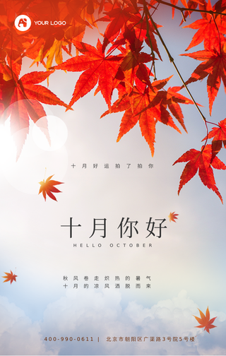 十月你好手机海报